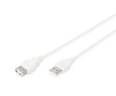 Digitus ASSMANN USB 2.0 extension cable 1.8m, A M/AF, rusvai gelsvas, AK-300202-018-E