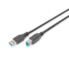 Assmann Electronic USB kabelis Digitus USB-A - USB-B 1,8 m Juodas (AK- 300115- 018- S)