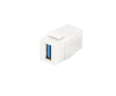Digitus Modulis Keystone USB 3.0, jungtis lizdams ir tuščioms plokštėms, moteriška/moteris, Baltas