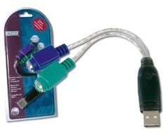Assmann Electronic DIGITUS USB į PS2 adapteris USB A/M prie 2x Mini-DIN 6/F