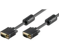 Goobay Full HD SVGA monitorius cable, auksinis-plated VGA cable, Juodas, 15 m