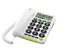 Doro PhoneEasy 312cs telefonas su dideliu mygtuku, baltas
