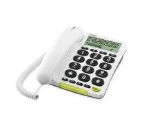 Doro PhoneEasy 312cs telefonas su dideliu mygtuku, baltas