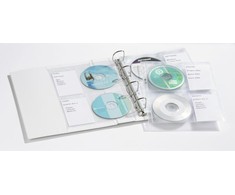 Durable Patvarus CD/DVD viršelis, šviesus, M, 10 vnt., permatomas