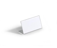 Patvari DURABLE stalo vardinė lentelė akrilo 52x100mm transp pakuotė po 10