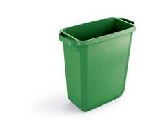 Durable Šiukšlių dėžė rūšiavimui DURABIN® 60L stačiakampė, žalia sp. (dangtis perkamas atskirai)