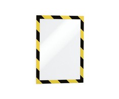 Plakatas Rėmelis dokumentams DURABLE DURAFRAME® SECURITY A4, geltonas/juodas, 2 vnt.