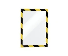 Plakatas Rėmelis dokumentams DURABLE DURAFRAME® SECURITY A4, geltonas/juodas, 2 vnt.