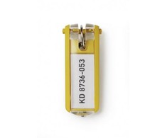 Staples Kabės DURABLE KEY CLIP geltona raktų pakabukas, pakuotėje 6 vnt.