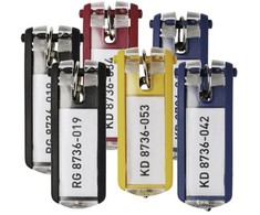Staples Kabės DURABLE KEY CLIP geltona raktų pakabukas, pakuotėje 6 vnt.