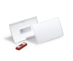*Dėklas vardinei kortelei Durable, 54x90mm, su magnetu, lenktas, kieto plastiko, skaidrus