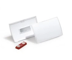 *Dėklas vardinei kortelei Durable, 54x90mm, su magnetu, lenktas, kieto plastiko, skaidrus