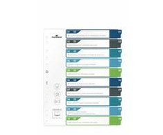 Laikiklis Durable DURABLE Register A4 + 10tlg. 1-10 farbige Taben+trans. Form.