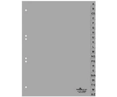 Durable DURABLE A-Z Register A4 20tlg. aus PP volldeck. grau