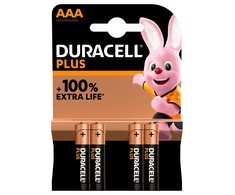 Šarminė baterija DURACELL Plus Power, R3 (AAA), 1.5V, 4vnt. pakuotėje