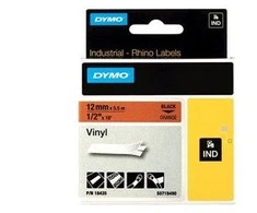 Juostelė DYMO D1,12 mm x 5,5m, juoda/oranžinė
