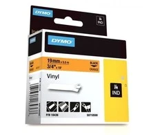DYMO Rhino Vinilinė Juostelė 19mm x 5.5m / juodas ant oranžinės (18436)
