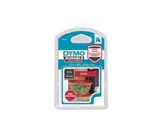 DYMO D1 Durable Juostelė 12mm x 3m / baltas ant raudonos (1978366)