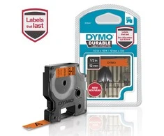 DYMO D1 Durable Juostelė 12mm x 3m / juodas ant oranžinės (1978367)