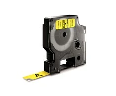 Juostelė DYMO D1 12mm x 7m, vinilinė, juoda ant geltono / S0720580 45018