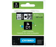 Juostelė DYMO D1 9mm x 7m, juoda ant permatomo / S0720670 40910