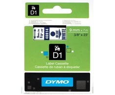 Juostelė DYMO D1 9mm x 7m, mėlyna ant balto / S0720690 40914