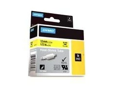 DYMO Rhino Professional, pastebimas susitraukiantis vamzdelis, 12x1,5 mm, juodas tekstas ant geltonos žarnos, 1,5 m, 18056