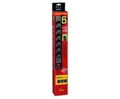 Eaton PS6TD viršįtampių ribotuvas 6 AC išvestis(ys / čių) 220 - 250 V Juoda, Balta 1 m