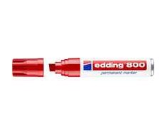 Biuro Prekės - Edding 800 Nuolatinis Žymeklis 4mm Kampinis Raudonas