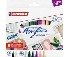 Akrilinių žymeklių rinkinys Edding Starter, 8vnt.