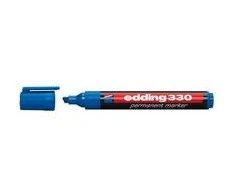 Permanentinis žymeklis Edding 330, kirstu galiuku, 1-5mm, mėlynos spalvos