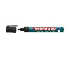 Žymeklis popieriui Edding 380, apvaliu galiuku, 1,5-3mm, juodos spalvos