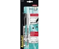 Ednet Multi Media Markers 2pcs, juodas and Eraser, 64081