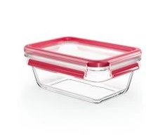 Emsa Emsa Clip&amp;Close Glass Food Container 850 ml raudona