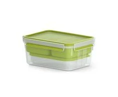 Emsa CLIP &amp; GO Priešpiečių dėžutė XL, lunch box (žalias/transparent, with inserts)
