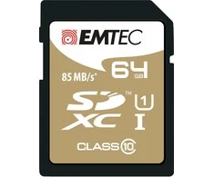Atminties kortelė EMTEC ECMSD64GXC10GP - 64 GB - SDXC - Class 10 - 85 MB/s - 21 MB/s - Juodas,Brown