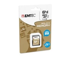 Atminties kortelė EMTEC ECMSD64GXC10GP - 64 GB - SDXC - Class 10 - 85 MB/s - 21 MB/s - Juodas,Brown