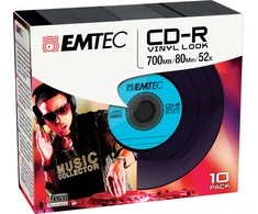 Emtec CD-R 700 MB 52x 10 vnt (ECOC801052SLVY)