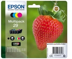 Epson Strawberry Multipack 4 spalvų 29 Claria Home Ink - Original - Pigmento pagrindo rašalas - Juodas,Cyan,Magenta,Geltona - Epson - - Expression Home XP-455 - Expression Home XP-452 - Expression Home XP-445 - Expression Home. .. - 1 vnt.