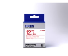 Epson LK-4WRN (C53S654011) Label Cartridge Standard, Raudona on Baltas 12mm (9m)