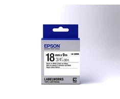 Epson Label Cartridge LK-5WBN Standartiniai klijai Juodas ant Balto 18mm (9m)