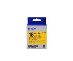 Epson etikečių kasetė LK-5WBW, tvirti lipnūs juodi ant geltonos spalvos 18 mm (9 m)
