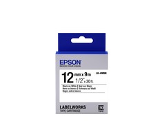 Epson Label Cartridge LK-4WBN Standartiniai klijai Juodas ant Balto 12mm (9m)