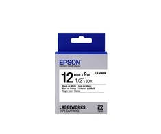 Epson Label Cartridge LK-4WBN Standartiniai klijai Juodas ant Balto 12mm (9m)