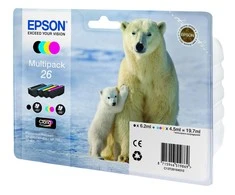 Epson C13T26164020 (cyan, magenta, yellow, juodas)