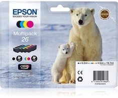Epson C13T26164020 (cyan, magenta, yellow, juodas)