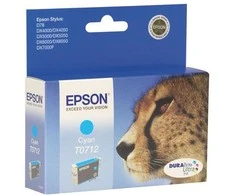 Epson T0712 rašalo kasetė, žalsvai mėlyna