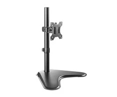 Laikiklis Equip 13"-32" pasukamas monitoriaus stalo stovas, 75 x 75 mm, 100 x 100 mm, -45 - 45°, -90 - 90°, aliuminis, plastikas, juodas