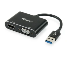 Adapteris USB Equip Equip Adapteris USB3.0-> HDMI,VGA 1920x1080/60Hz 0.15m sw