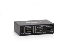 Equip įrengti 332712 2 prievadų HDMI skirstytuvą HDMI lizdą su 2x HDMI lizdo adapteriu juodu